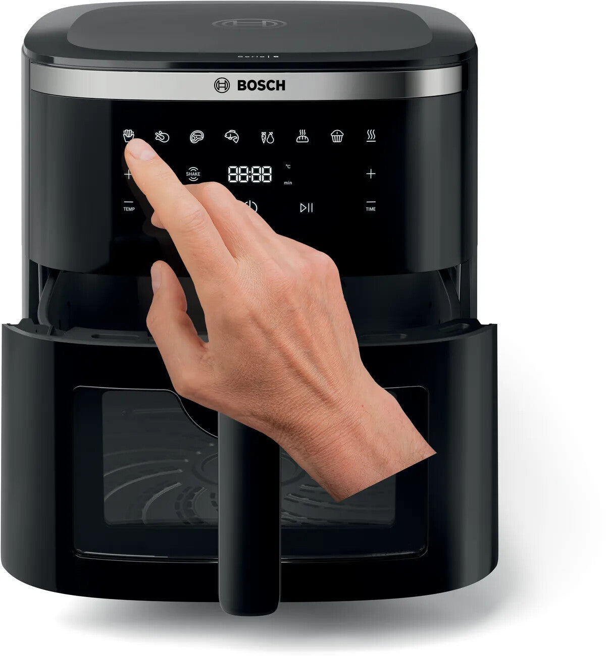 Bosch Serie 6 MAFS2671B friteuse Enkel 7,2 l Vrijstaand 1800 W Heteluchtfriteuse Zwart