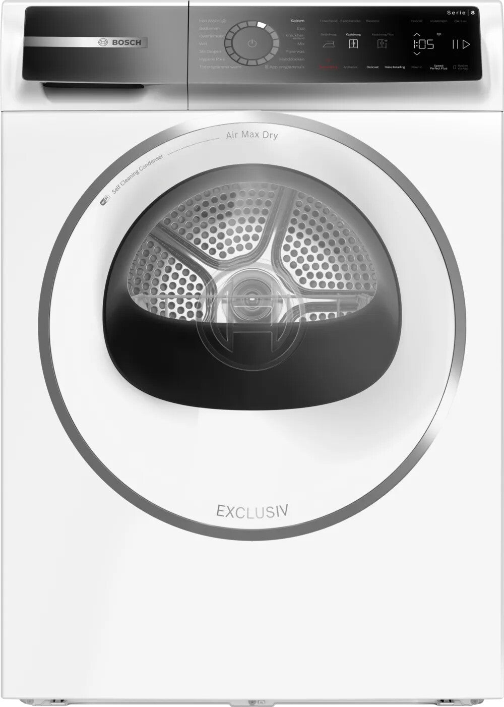 Bosch Serie 8 WRB247C9NL wasdroger Vrijstaand Voorlader 9 kg Wit