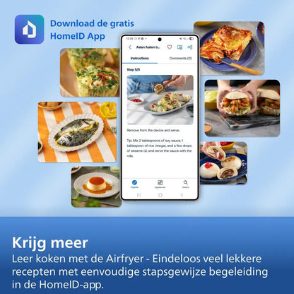 Philips 5000 series Novaplus Airfryer 5000-serie met Stoomfunctie en uitschuifbare rail 7,2 l