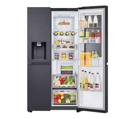 LG InstaView GSXE90EVDD amerikaanse koelkast Vrijstaand 628 l Zwart