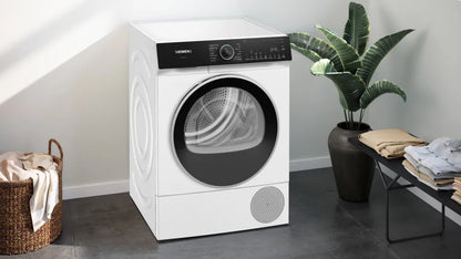 Siemens iQ700 WQ46H2CLNL wasdroger Vrijstaand Voorlader 9 kg Wit