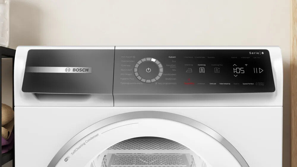 Bosch Serie 8 WQB246CENL wasdroger Vrijstaand Voorlader 9 kg Wit