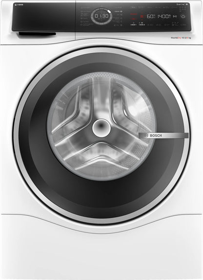 Bosch Serie 8 WNC254A0NL Was-droogcombinatie Vrijstaand Voorlader Zwart, Wit