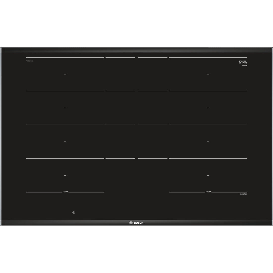 Bosch Serie 8 PXY875DC1E kookplaat Zwart Ingebouwd 81 cm Inductiekookplaat zones 4 zone(s)