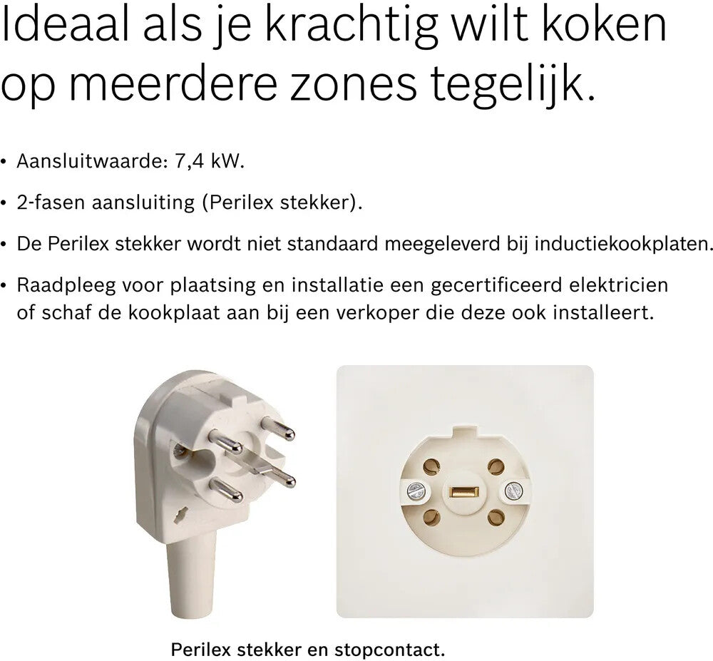 Bosch Serie 6 PVS731HC1M kookplaat Zwart Ingebouwd 70 cm Inductiekookplaat zones 4 zone(s)