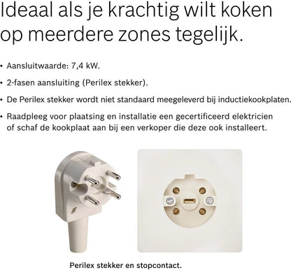 Bosch Serie 6 PVS731HC1M kookplaat Zwart Ingebouwd 70 cm Inductiekookplaat zones 4 zone(s)