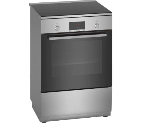 Bosch Serie 4 HLN39A050U fornuis Vrijstaand fornuis Electrisch Inductiekookplaat zones Zwart, Grijs