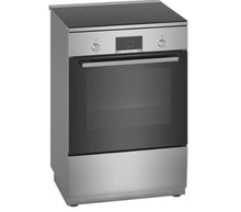 Bosch Serie 4 HLN39A050U fornuis Vrijstaand fornuis Electrisch Inductiekookplaat zones Zwart, Grijs