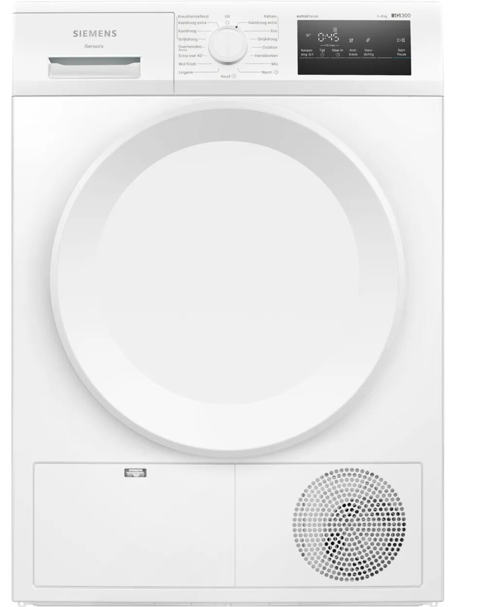 Siemens iQ300 WT43H00MNL wasdroger Vrijstaand Voorlader 8 kg Wit