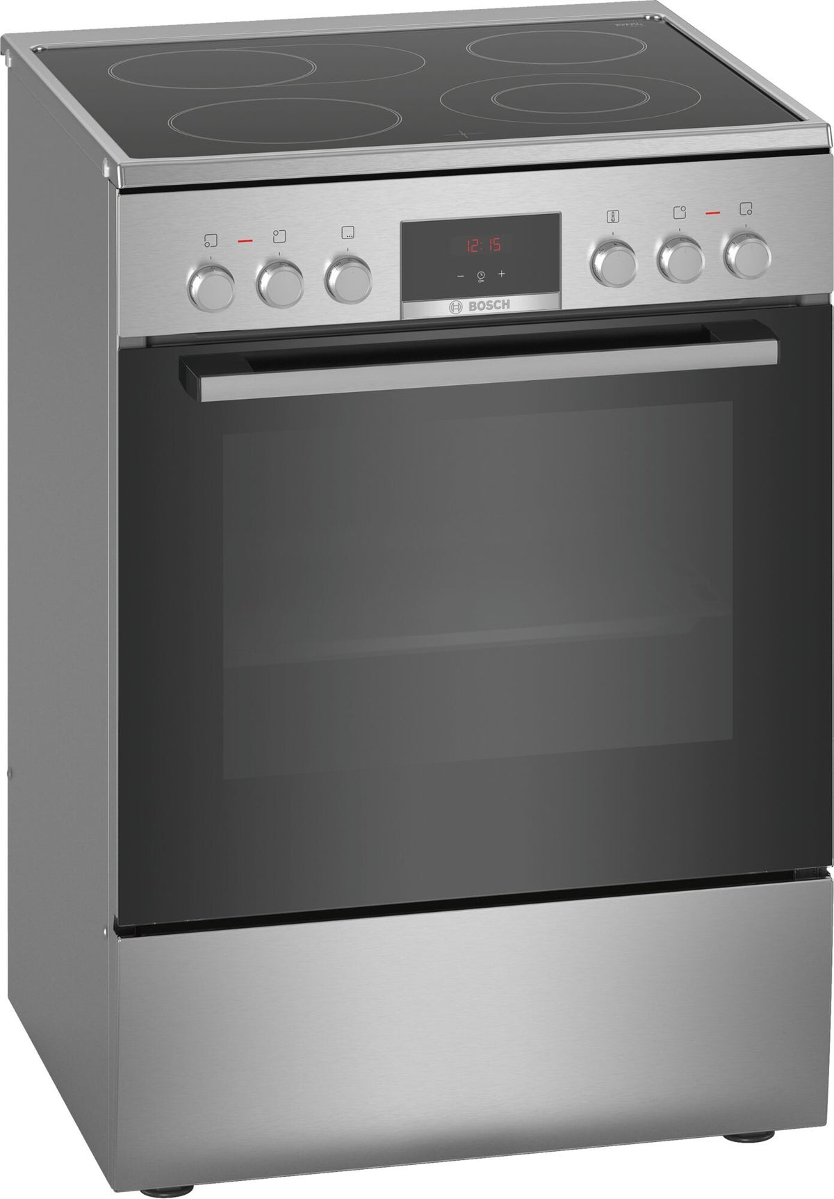 Bosch Serie 4 HKR39C250 fornuis Vrijstaand fornuis Electrisch Keramisch Zwart, Grijs