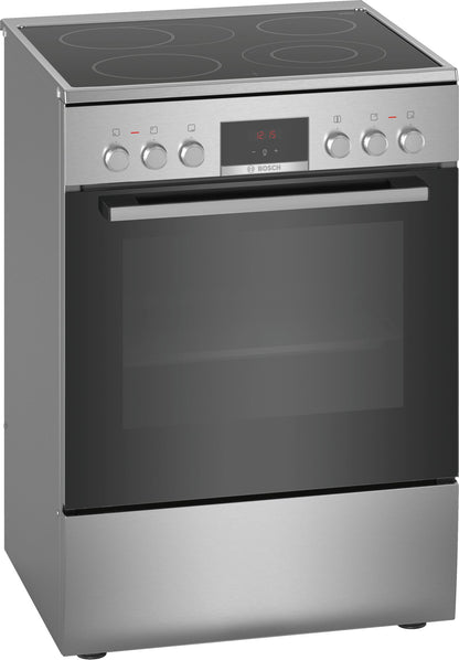 Bosch Serie 4 HKR39C250 fornuis Vrijstaand fornuis Electrisch Keramisch Zwart, Grijs