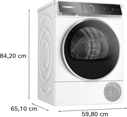 Bosch Serie 8 WQB246CLNL wasdroger Vrijstaand Voorlader 9 kg Wit