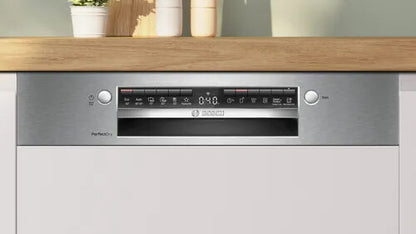 Bosch Serie 6 , Geïntegreerde vaatwasser, 60 cm, Geborsteld staal, SMI6ZCS10E
