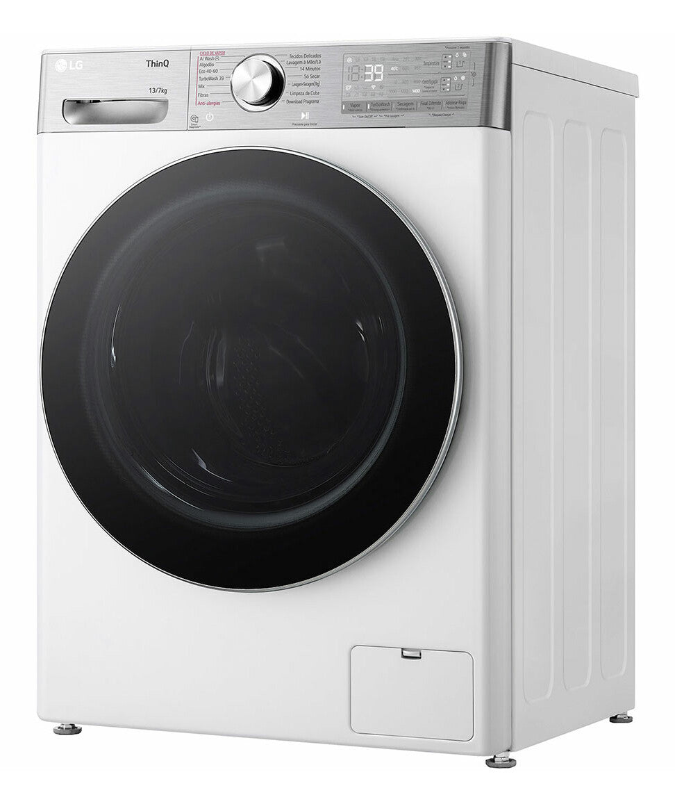 LG F4DR9537S2W Was-droogcombinatie Vrijstaand Voorlader Wit