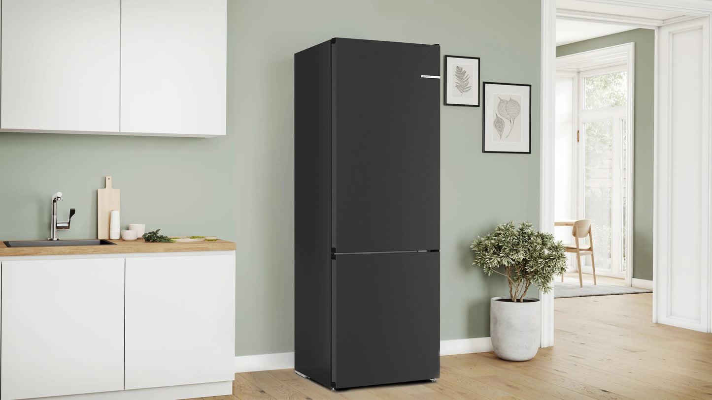 Bosch Serie 4 KGN492XCF koel-vriescombinatie Vrijstaand 440 l Zwart, Roestvrijstaal