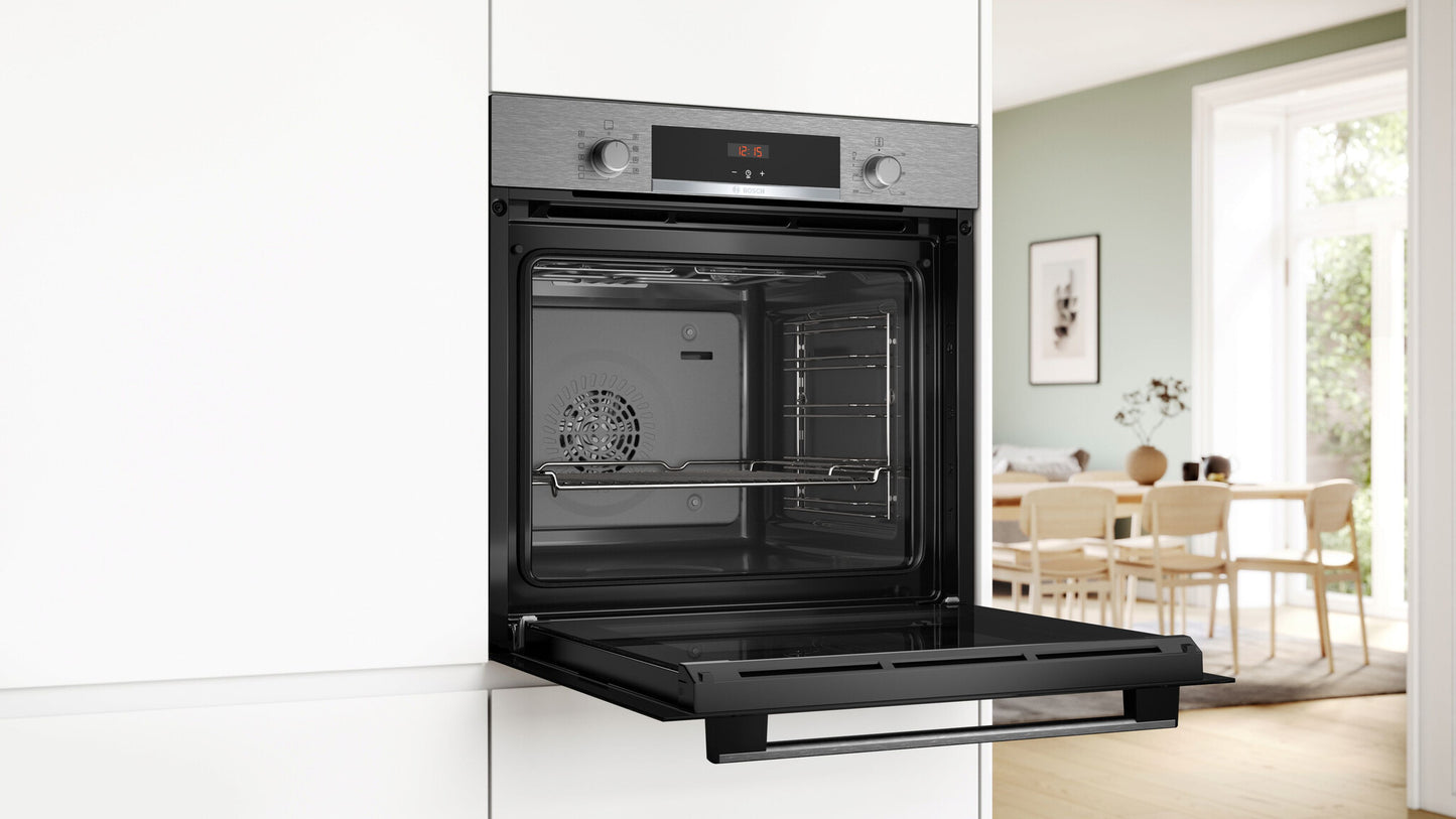 Bosch Serie 4 HBA534BS3 oven 71 l 3400 W Zwart, Roestvrijstaal