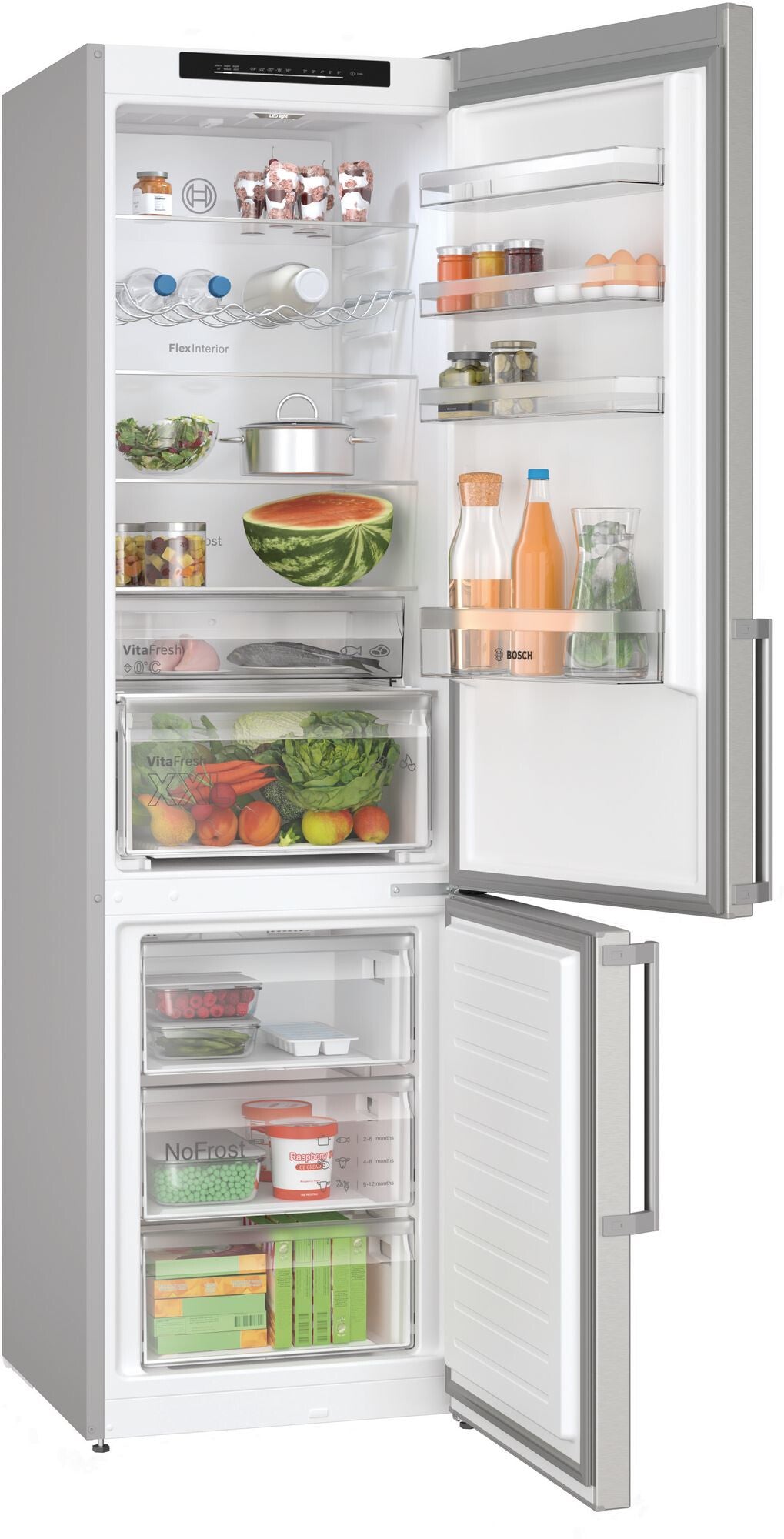 Bosch Serie 4 KGN39VIBT koel-vriescombinatie Vrijstaand 363 l Roestvrijstaal