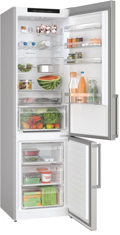 Bosch Serie 4 KGN39VIBT koel-vriescombinatie Vrijstaand 363 l Roestvrijstaal