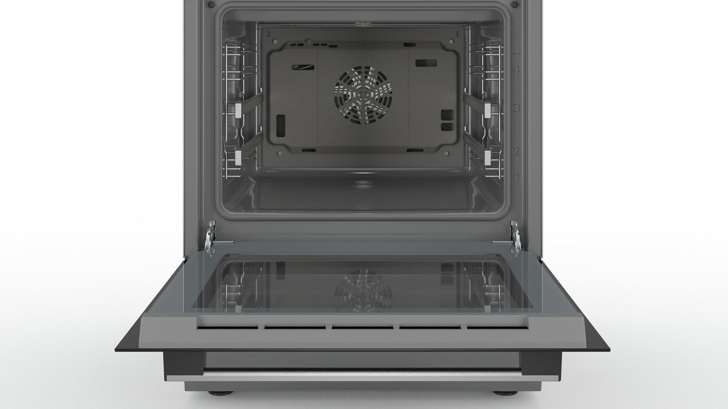 Bosch Serie 4 HKR39C250 fornuis Vrijstaand fornuis Electrisch Keramisch Zwart, Grijs