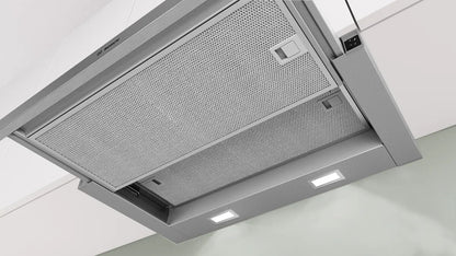 Bosch Serie 2 DFM064W55 afzuigkap Semi-inbouw (uittrekbaar) Metallic, Zilver 394 m³/uur