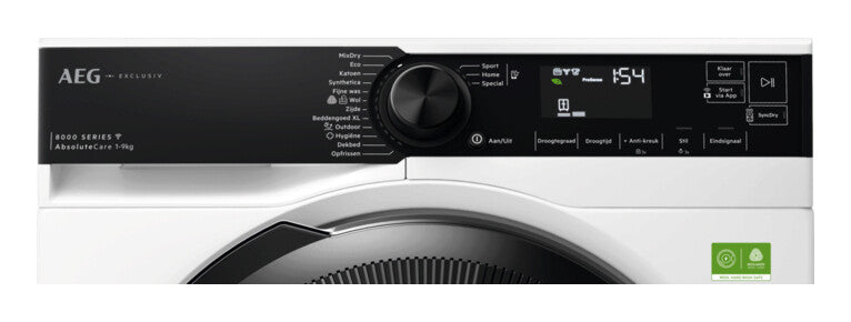 AEG Series 8000 TR86KASSEL wasdroger Vrijstaand Voorlader 9 kg Wit