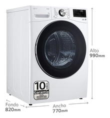 LG RH18U8AVCW wasdroger Vrijstaand Voorlader 18 kg Wit
