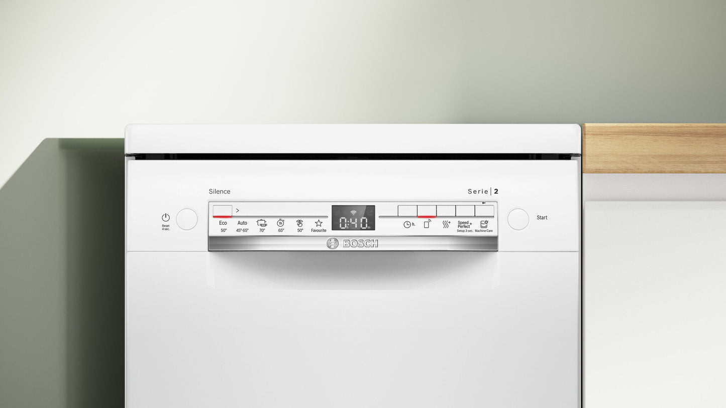 Bosch Serie 2 , Vrijstaande vaatwasser, 45 cm, Wit, SPS2HKW58E