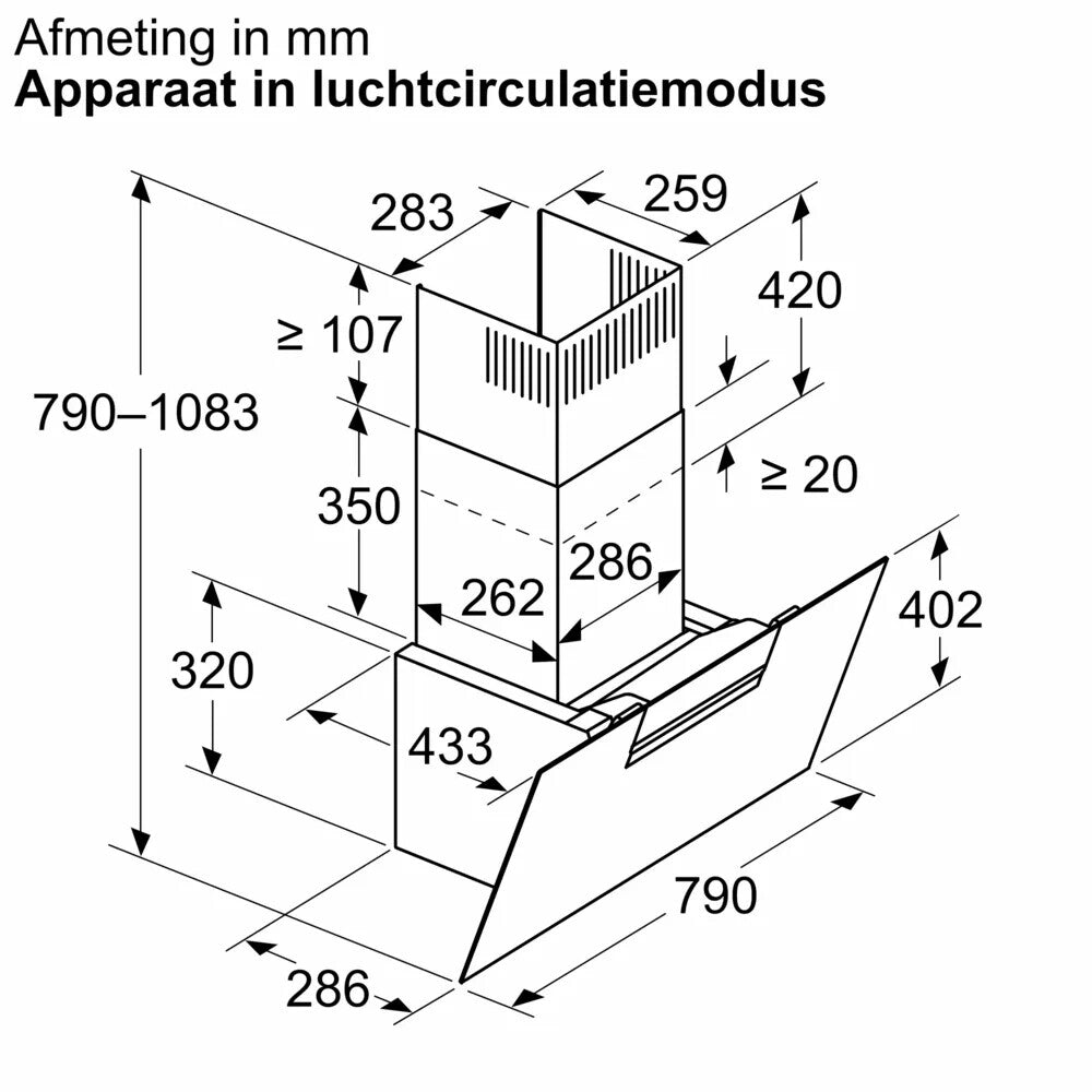 Bosch Serie 4 DWK87FN6RM afzuigkap Muurmontage Zwart 431 m³/uur