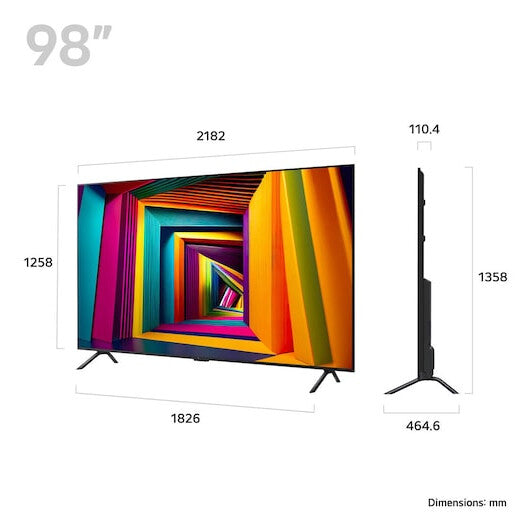 LG 98UT91006LA.AEUQ tv 2,49 m (98") 4K Ultra HD Wifi Zwart 500 cd/m²