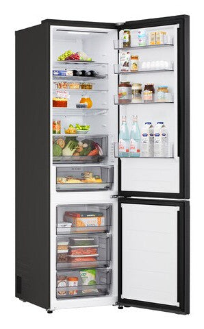 LG GBBS322CEV koel-vriescombinatie Vrijstaand 375 l Zwart