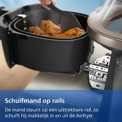 Philips 5000 series Novaplus Airfryer 5000-serie met Stoomfunctie en uitschuifbare rail 7,2 l