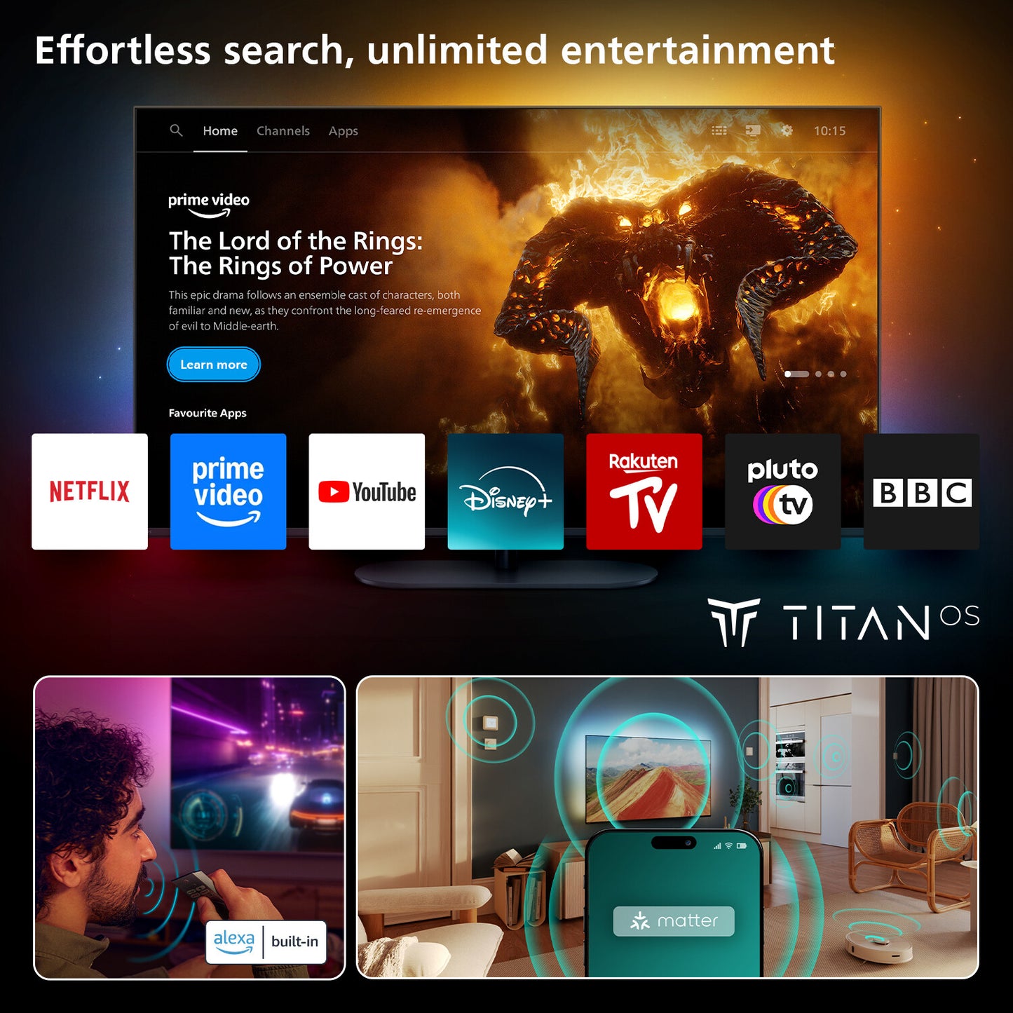 Philips 75MLED910/12 tv 190,5 cm (75") 4K Ultra HD Smart TV Wifi Zwart