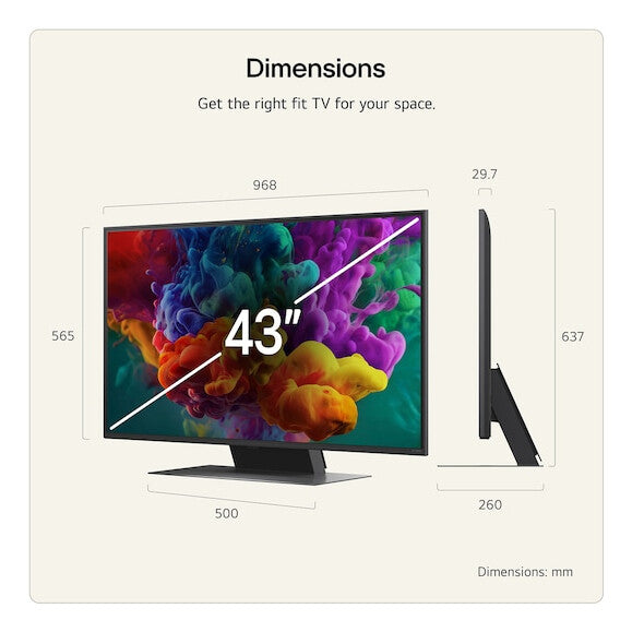 LG 43QNED87B6A tv 109,2 cm (43") 4K Ultra HD Smart TV Wifi Zwart
