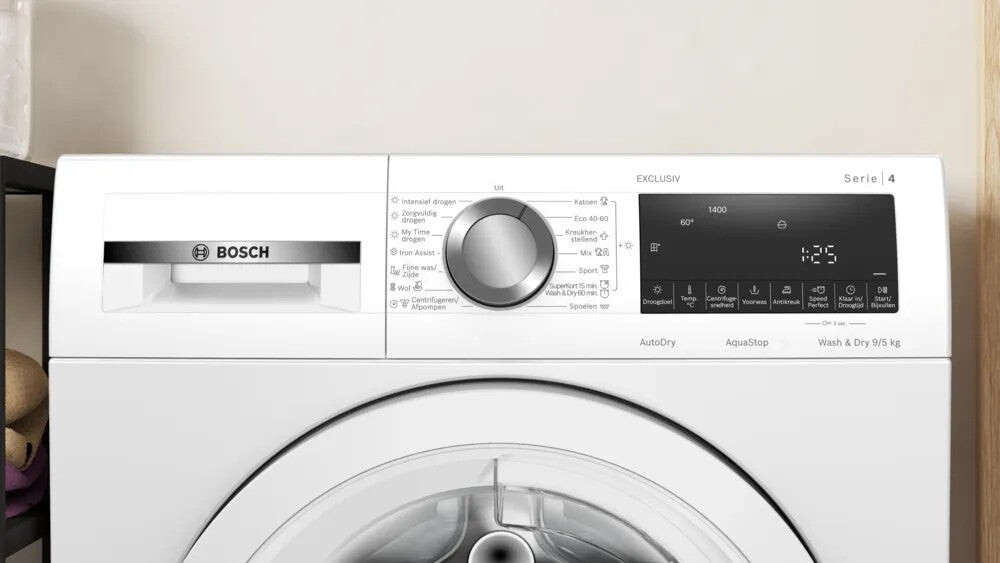 Bosch Serie 4 WNA144V9NL Was-droogcombinatie Vrijstaand Voorlader Wit