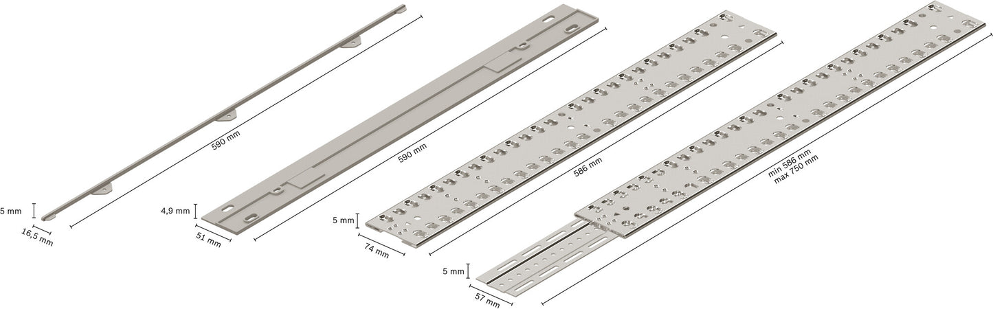 Siemens SZ38BI00 vaatwasseronderdeel & -accessoire Zilver Connecting rail