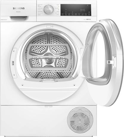 Siemens iQ500 WQ43G1DENL wasdroger Vrijstaand Voorlader 9 kg Wit