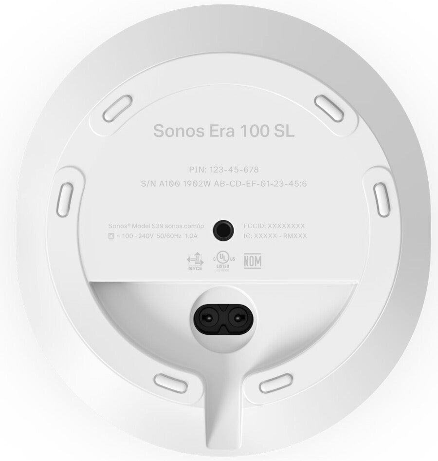 Sonos Era 100 SL Volledig bereik Wit Bedraad en draadloos