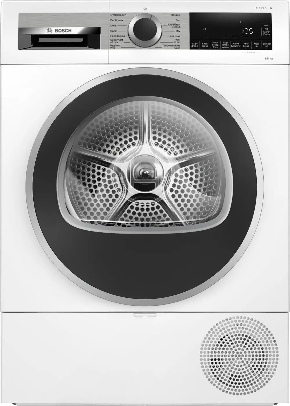 Bosch Serie 6 WQG233DLNL wasdroger Vrijstaand Voorlader 8 kg Wit