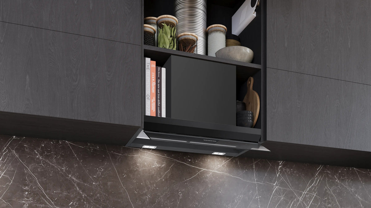 Siemens iQ500 LJ67BDP60 afzuigkap Semi-inbouw (uittrekbaar) Zwart 433 m³/uur
