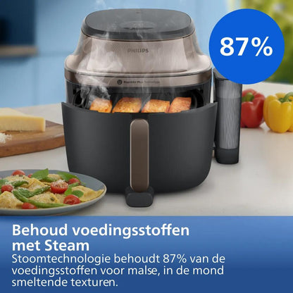 Philips 5000 series Novaplus Airfryer 5000-serie met Stoomfunctie en uitschuifbare rail 7,2 l