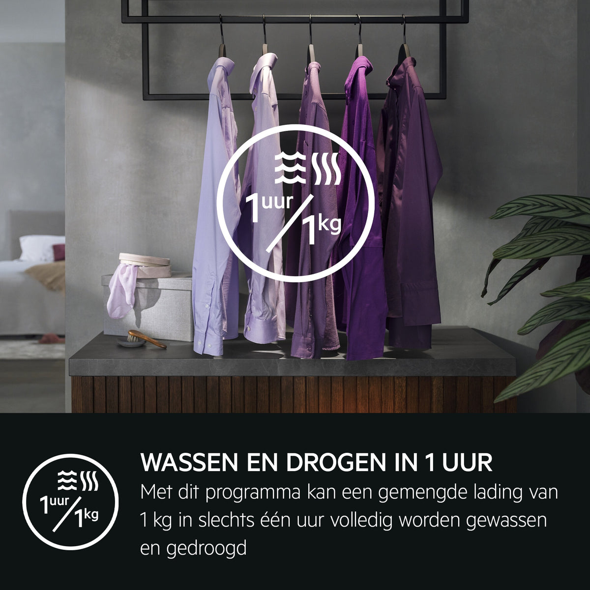 AEG Series 7000 LWR739X64 Was-droogcombinatie Ingebouwd Voorlader Wit