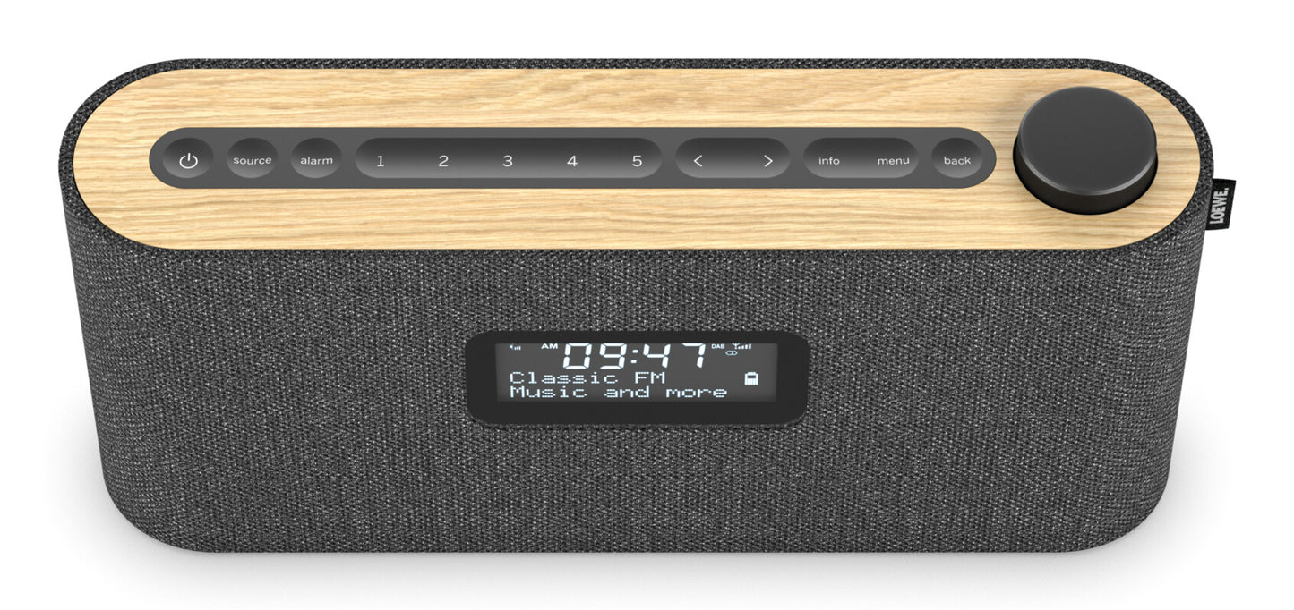 Loewe Radio. Frequency Draagbaar Digitaal Grijs, Hout