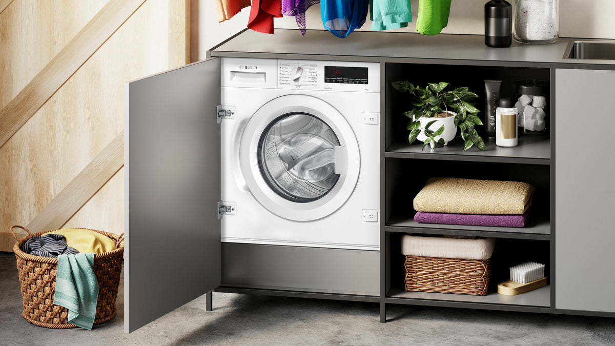 Bosch Serie 8 , Inbouw Wasmachine, voorlader, 8 kg, 1400 rpm, WIW28542EU