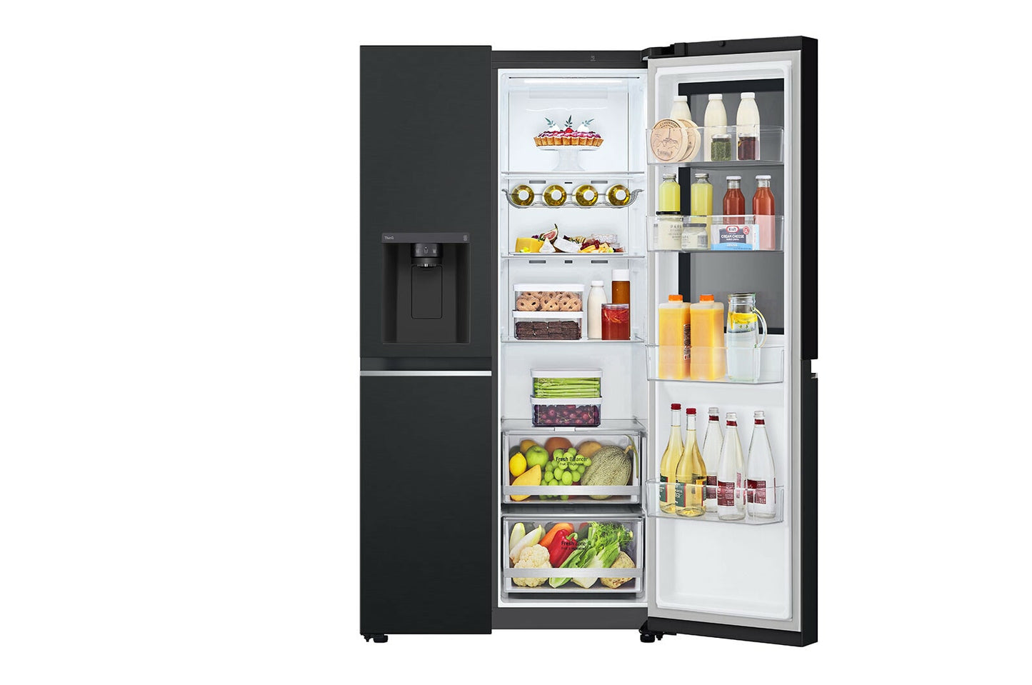 LG InstaView GSGV80EPLD amerikaanse koelkast Vrijstaand 635 l Zwart, Grafiet