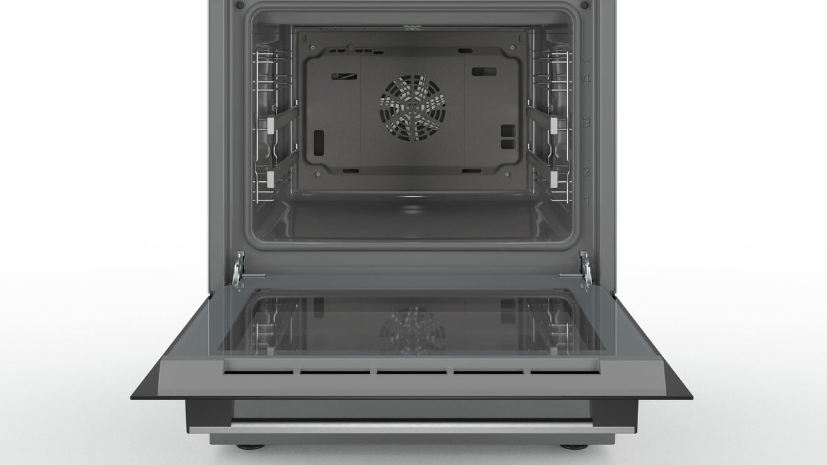 Bosch Serie 4 HKR39C250 fornuis Vrijstaand fornuis Electrisch Keramisch Zwart, Grijs