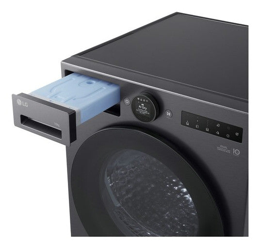 LG RT10X8B wasdroger Vrijstaand Voorlader 10 kg Zwart