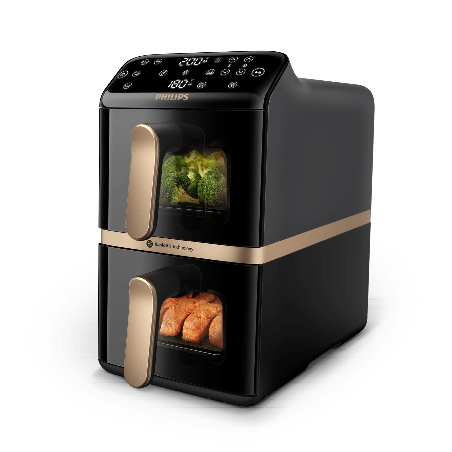 Philips 4000 series Gestapelde Airfryer met twee manden uit de 4000-serie
