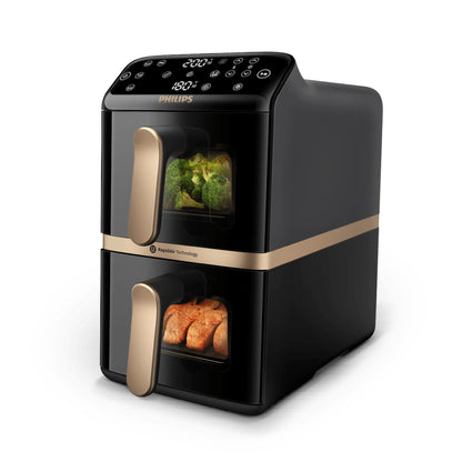 Philips 4000 series Gestapelde Airfryer met twee manden uit de 4000-serie