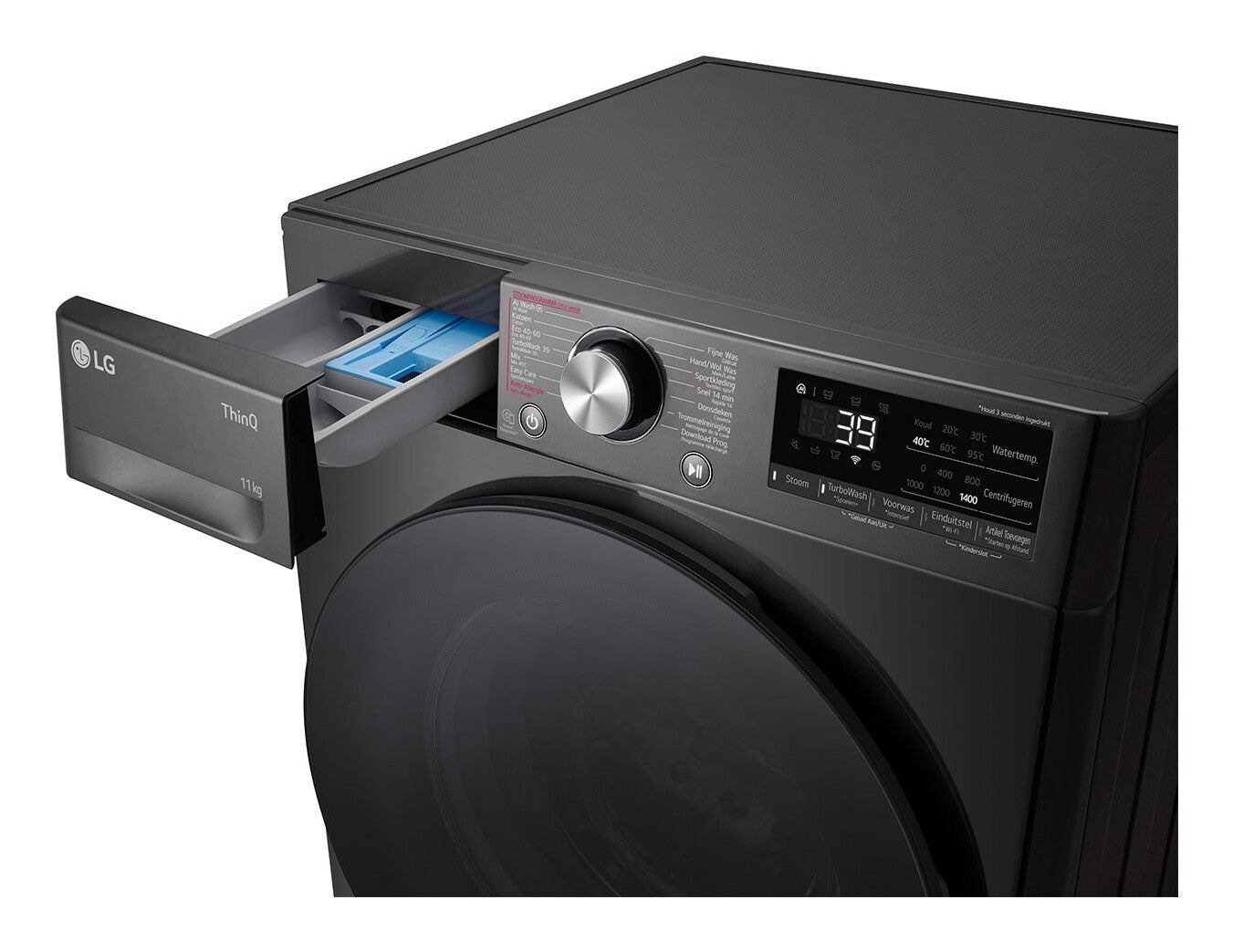 LG F4WR7011SYB wasmachine Voorlader 11 kg 1350 RPM Antraciet