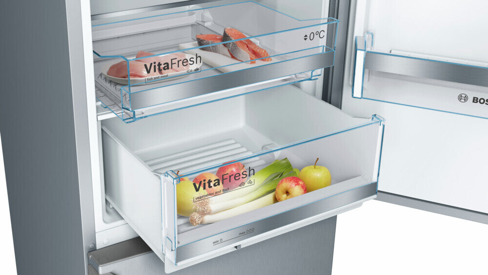 Bosch Serie 6 KGE36EICP koel-vriescombinatie Vrijstaand 308 l Roestvrijstaal